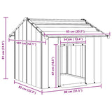 Dog House with Roof 85x107x81 cm Galvanised Steel 4100914