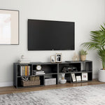 TV Cabinet High Gloss Grey 149x30x52 cm Engineered Wood 808367