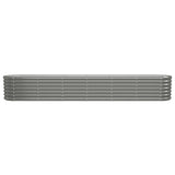 Garden Raised Bed Galvanised Steel 260x40x36 cm Grey 318879