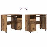 Desk with Wheels Old Wood 91 x 50 x 77 cm Engineered Wood 869536