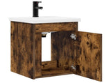 Bathroom Vanity Unit with Tap Smoked Oak 42 x 40 x 74.5 cm 889533