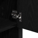 Bathroom Furniture Set 3 pcs Black Oak Engineered Wood 3402350