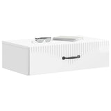 Wall-Mounted Side Table High Gloss White 59 x 34.5 x 17 cm 898999