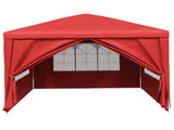 Party Tent 400 x 300 x 255 cm Red PE and Steel 42032347