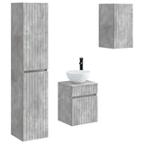 Bathroom Furniture Set 3 pcs Concrete Grey 33 x 34.5 x 160 cm 3406086