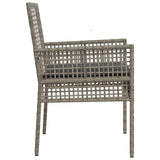 Garden Chair 2 pcs Grey 55 x 53 x 85 cm Poly Rattan 42003447