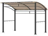 2.2 x 1.5 m BBQ Grill Gazebo Tent, Garden Grill with Metal Frame, Curved Canopy and 10 Hooks, T3398P327940