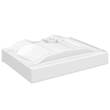 Rectangular Ceramic Basin Sink White with Faucet Hole 60x46 cm 140686