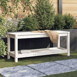 Garden Bench White 108x35x45 cm Solid Wood Pine 832383