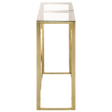 Console Table Gold Stainless Steel and Tempered Glass 349994