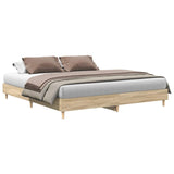 Bed Frame Sonoma oak Engineered wood Double Durable Bed Frame 3329032
