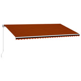 Manual Retractable Awning 600x300 cm Orange and Brown 3051227