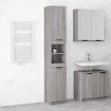 Bathroom Cabinet Grey Sonoma 32x34x188.5 cm Engineered Wood 817070