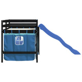 Kids' Loft Bed with Curtains without Mattress Blue 80x200 cm 3207016