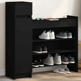 Shoe Cabinet Black 100.5x28x100 cm Engineered Wood 840423
