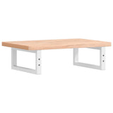 Basin Shelf Wall Mounted Steel and Solid Wood Beech 3302356