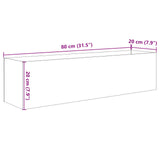 Aquarium with Storage Transparent 80 x 20 x 20 cm Glass 42020386