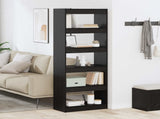Book Cabinet Black oak 60 x 30 x 166 cm Engineered wood 880461