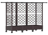 Raised Bed with Trellis and Roof Brown 164 x 40 x 127 cm PP 3423120