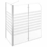 Bath Enclosure 120x68x130 cm Tempered Glass Stripe 146226
