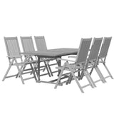 Garden Dining Set Grey Solid Acacia wood Standard Extendable 3079648