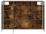 Bathroom Mirror Cabinet Smoked Oak 73.5 x 15.5 x 70 cm 889259