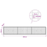 Gabion with 3.5 mm Wire and 5x10 cm Mesh 300x30x50 cm 3462696
