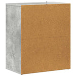 Shoe Cabinet Concrete Grey 60x35x70 cm Engineered Wood 808922