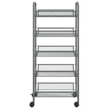5-Tier Kitchen Trolley Grey 46x26x105 cm Iron 336330