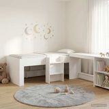 Kids'High Bed Frame with Desk White 80 x 200 cm 3423438