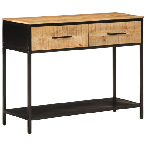 Console Table 100x35x76 cm Solid Wood Mango and Iron 358581