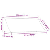 Retractable Awning 400x150 cm Blue and White 143751