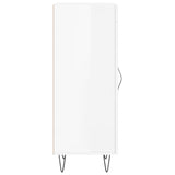 Sideboard High Gloss White 34.5x34x90 cm Engineered Wood 828790