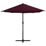 Garden Parasol with Aluminium Pole 460x270 cm Bordeaux Red 44871