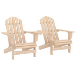 Garden Adirondack Chairs with Tea Table Solid Fir Wood 315892