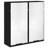 Bathroom Cabinet Set with Shelf 3 pcs Black Oak Engineered Wood 3416110