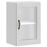 Kitchen Wall Cabinet with Glass Door Porto Concrete Grey 854011