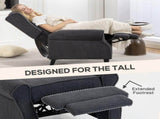 132&deg Recliner Armchair, with Extended Footrest - Dark Grey T3398P424905