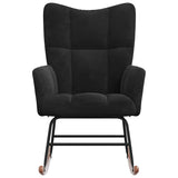 Rocking Chair Black 78 x 61 x 98 cm Velvet 42022452