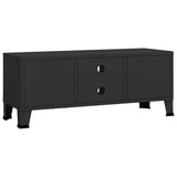 TV Cabinet Black Metal Medium TV Cabinet Rectangular 339618