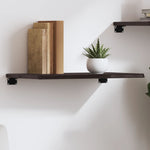 ZNTS Wall Shelf Dark Brown 60x40x2 cm Treated Solid Wood Oak 363767