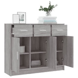 Sideboard Grey Sonoma 91x28x75 cm Engineered Wood 823014