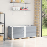 Pallet Collars 3 pcs Grey 150x50 cm Solid Wood Pine 3295380