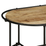 ZNTS Coffee Table 110x55x40 cm Solid Wood Rough Mango 4013497