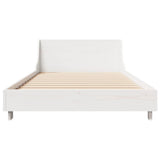 Bed Frame without Mattress White 75x190 cm Small Single Solid Wood Pine 850753