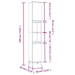 ZNTS 3 Piece Bathroom Cabinet Set Grey Sonoma Engineered Wood 3185549