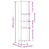 3 Piece Bathroom Cabinet Set Grey Sonoma Engineered Wood 3185549