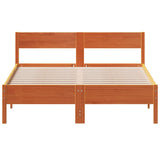 Bed Frame without Mattress Wax Brown 140x190 cm Solid Wood Pine 842769