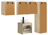 Bathroom Cabinet Set 5 pcs Sonoma Oak Engineered Wood 3407337
