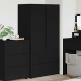 Bathroom Cabinet Black 79.5 x 49 x 156 cm Engineered Wood 3406246